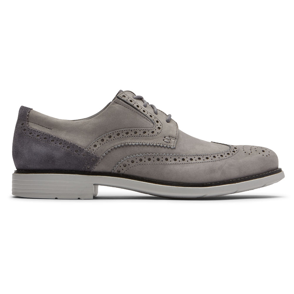 ロック ポート スニーカー メンズ グレー - Total Motion クラシック Dress Wingtip - OPQ604751